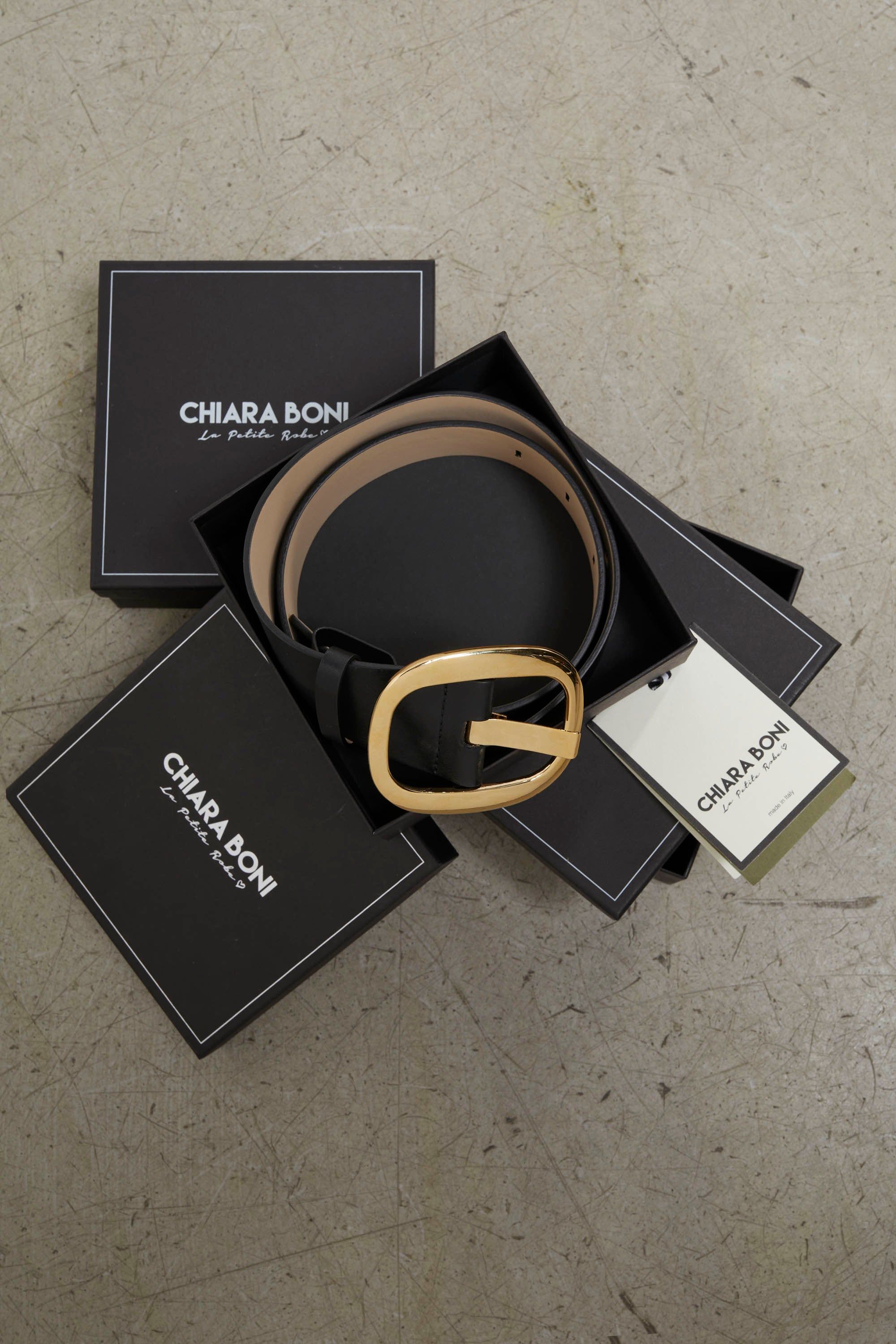 LEATHER BELT WITH METALLIC BUCKLE sold by Chiara Boni product image thumbnail 4