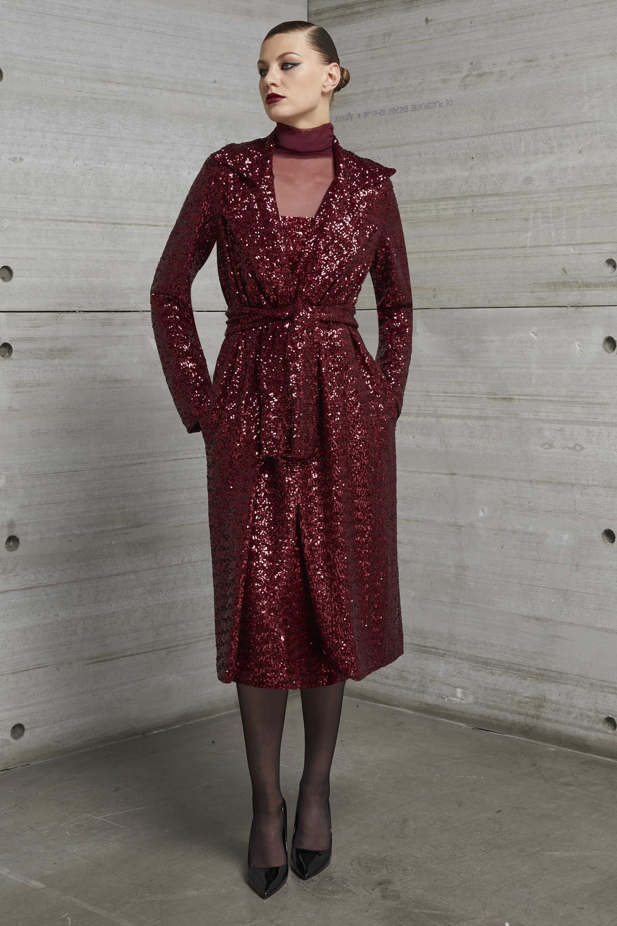 SAVERIA SEQUINED DUSTERCOAT sold by Chiara Boni product image thumbnail 3