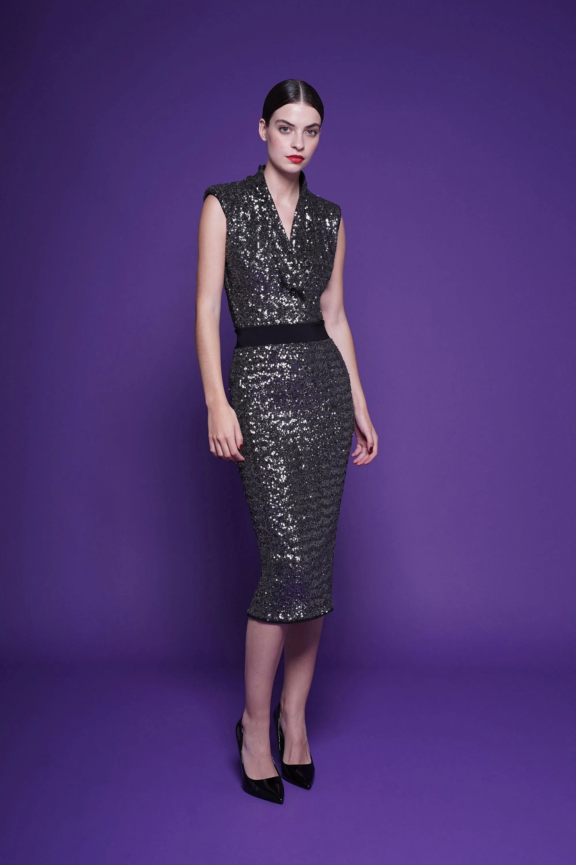 LUMI SEQUINED SKIRT sold by Chiara Boni product image thumbnail 3