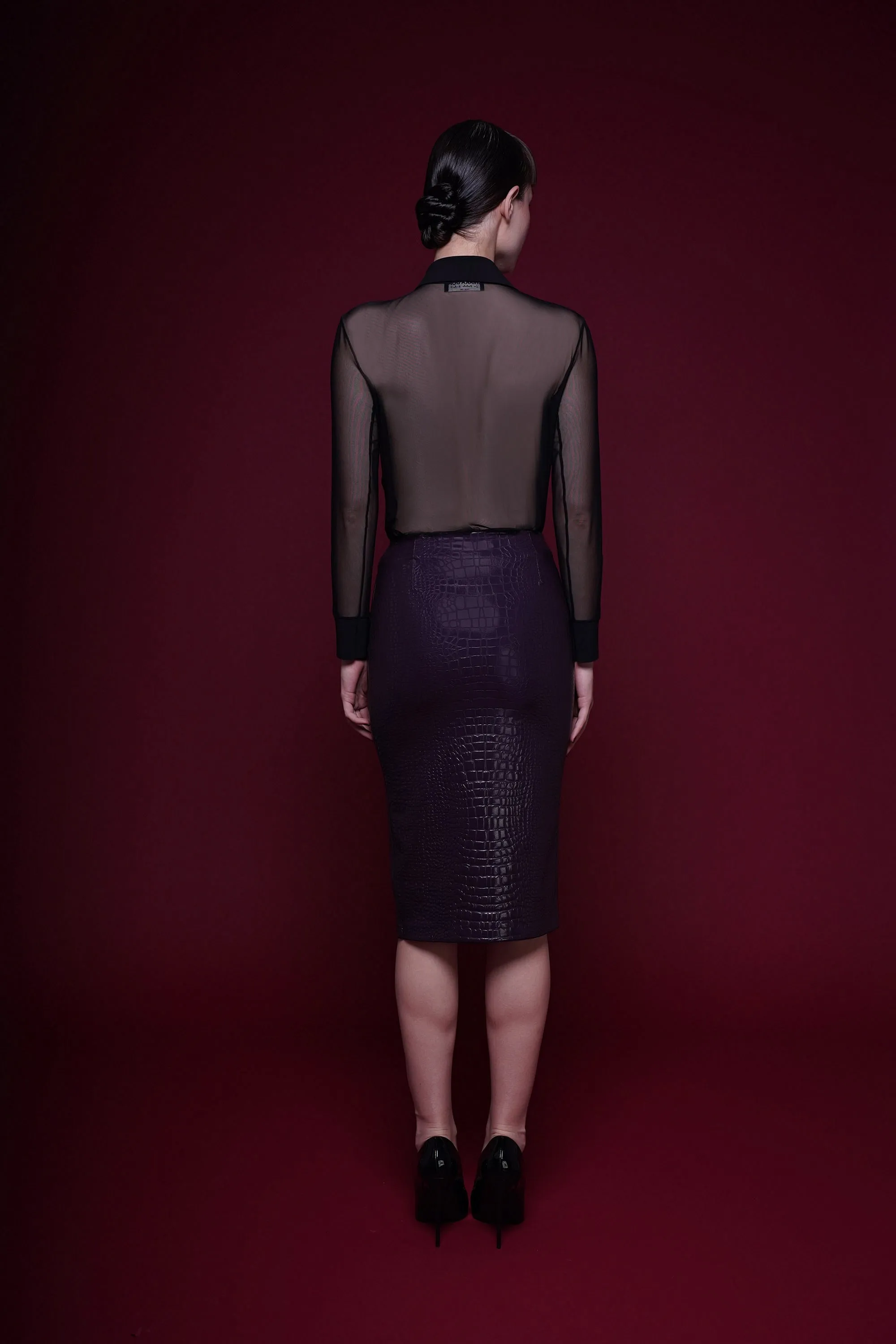 LUMI FAUX-LEATHER SKIRT sold by Chiara Boni product image thumbnail 4