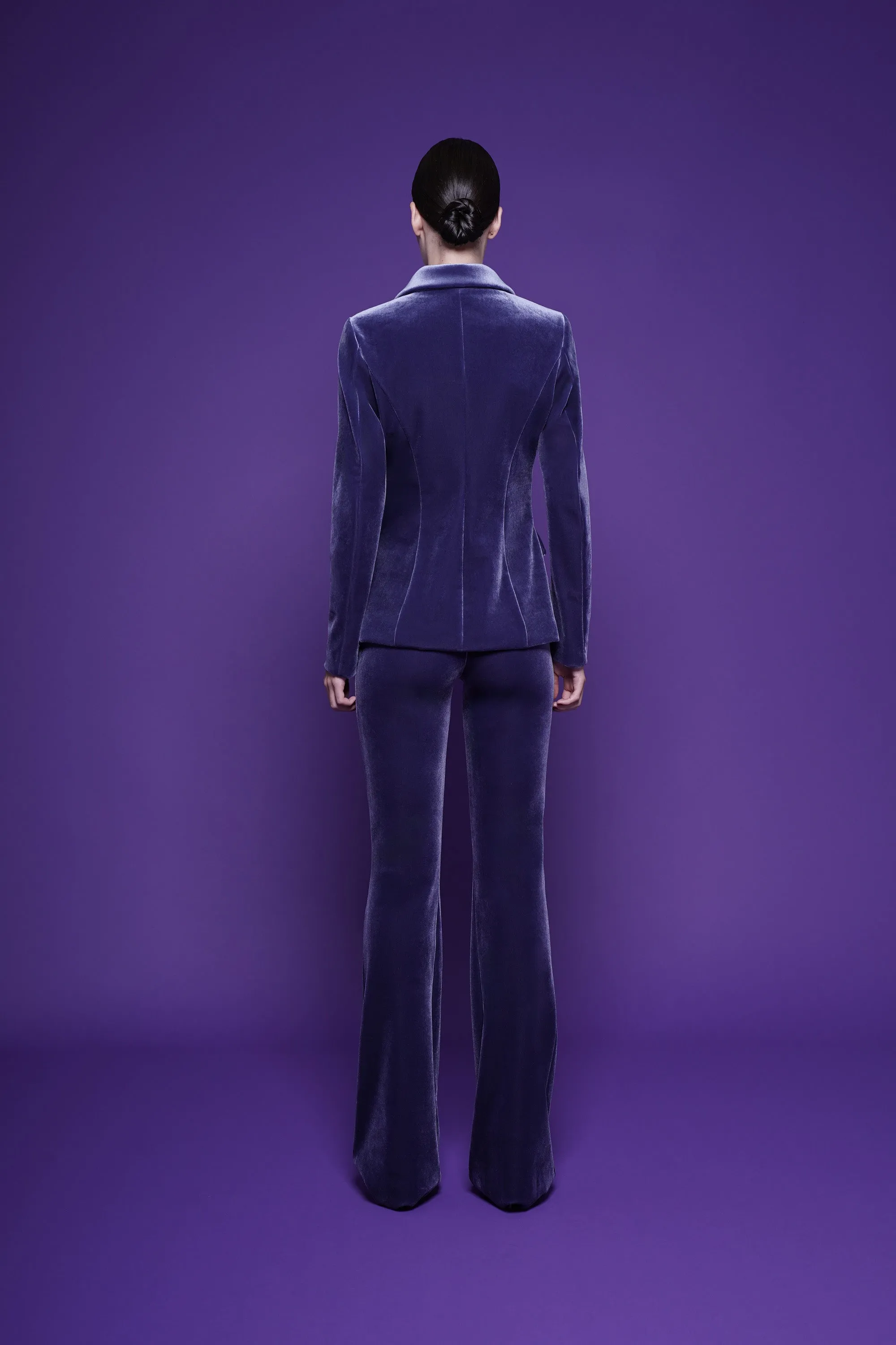 VENUSETTE HIGH WAISTED VELVET PANTS sold by Chiara Boni product image thumbnail 4