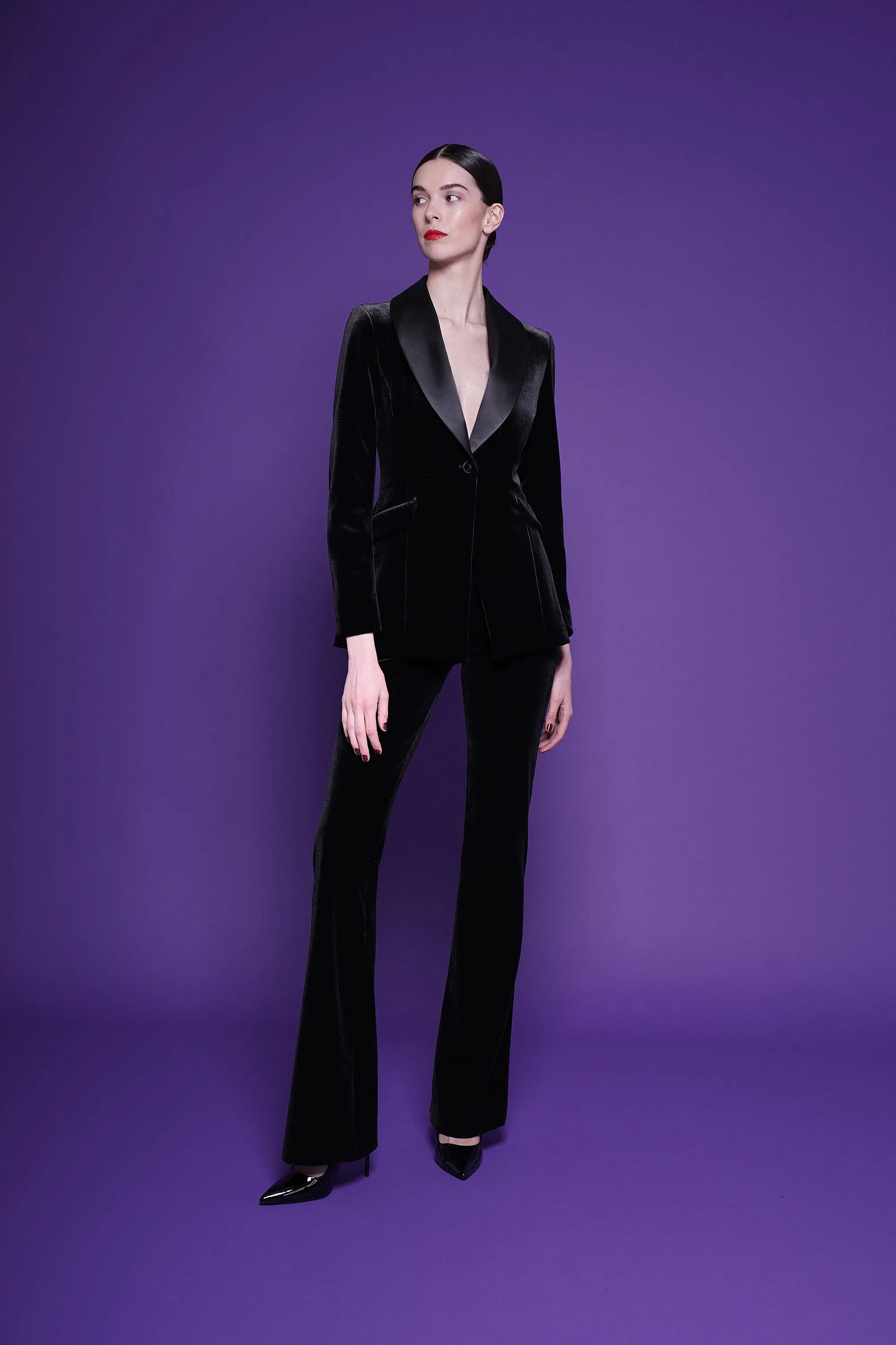 DASMARINAS SATIN AND VELVET JACKET sold by Chiara Boni product image thumbnail 3