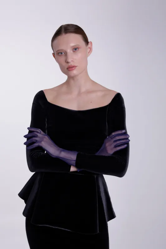 MESH ILLUSION SHORT GLOVES sold by Chiara Boni