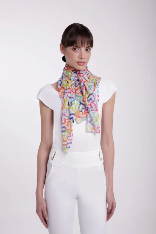 PRINTED CHIFFON SCARF made by Chiara Boni