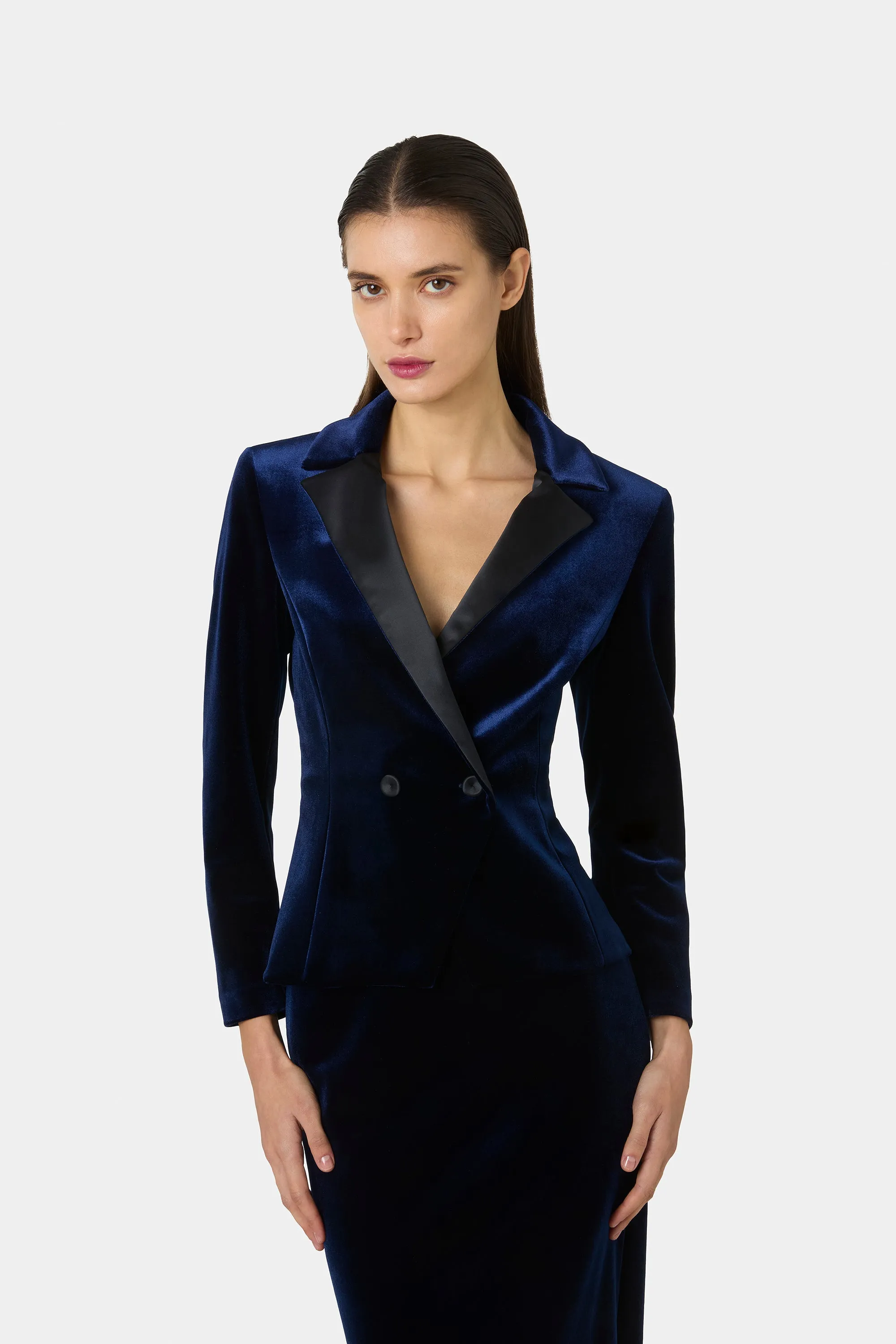 Paolao Velvet And Satin Jacket sold by Chiara Boni product image thumbnail 5
