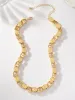 *Simie Chunky Egg Shell Link Chain Necklace sold by Chic Couture