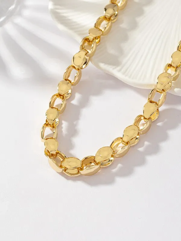 *Simie Chunky Egg Shell Link Chain Necklace sold by Chic Couture product image thumbnail 2