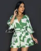 Emba Green Beige Print Romper sold by Chic Couture