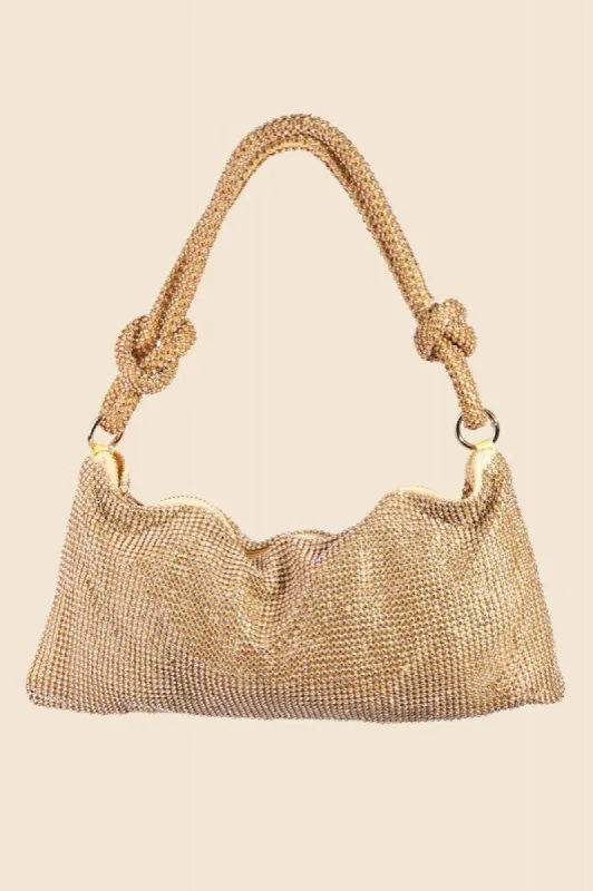 *Stefani Gold Rhinestone Bag sold by Chic Couture