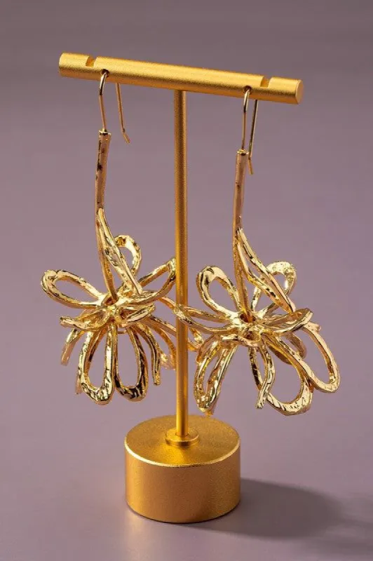 Shashanie Statement Openwork Flower Dangle Earrings sold by Chic Couture