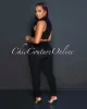 *Kristy Black Ribbed Crop Top & Leggings Sculpting Set sold by Chic Couture