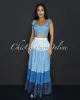 Aveline Denim Bustier & Maxi Ruffle Skirt Set sold by Chic Couture