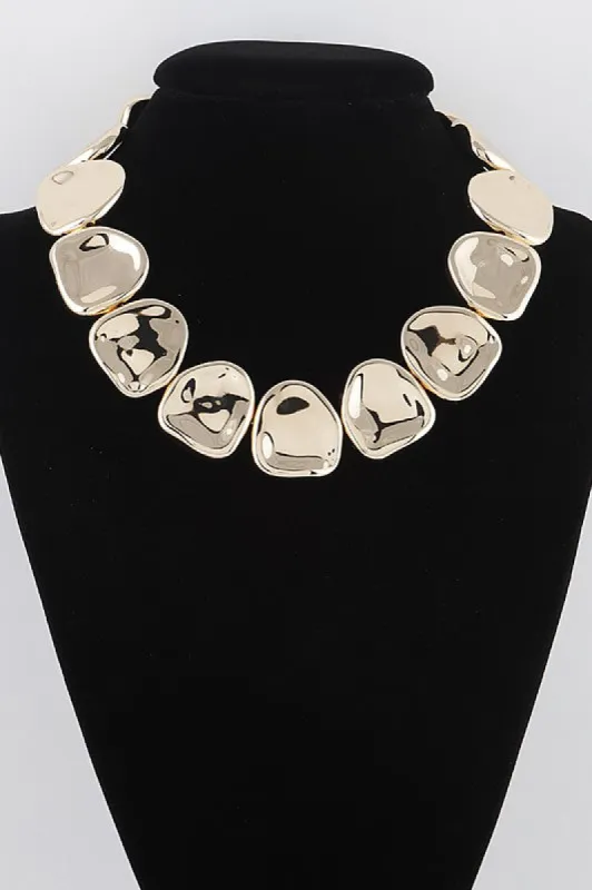 Caroline Hammered Necklace sold by Chic Couture