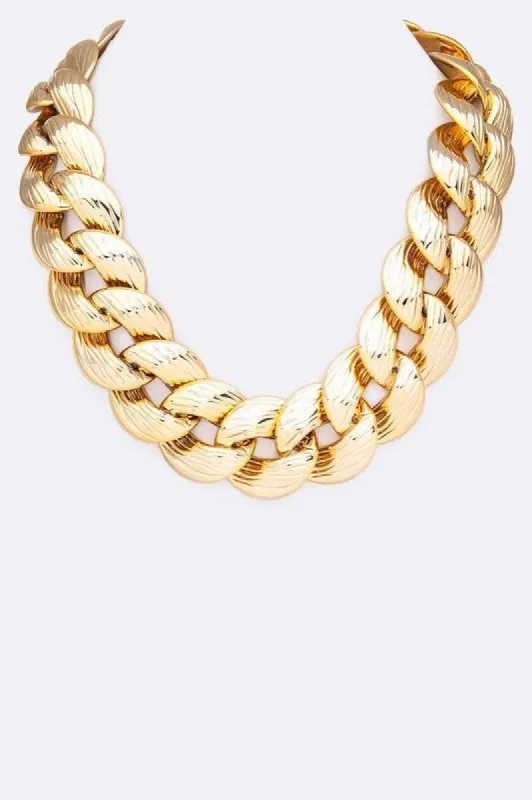 *Gladys Textured Chunky Chain Necklace sold by Chic Couture