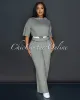 Clarkie Sage White Crop Top & Pants Set sold by Chic Couture