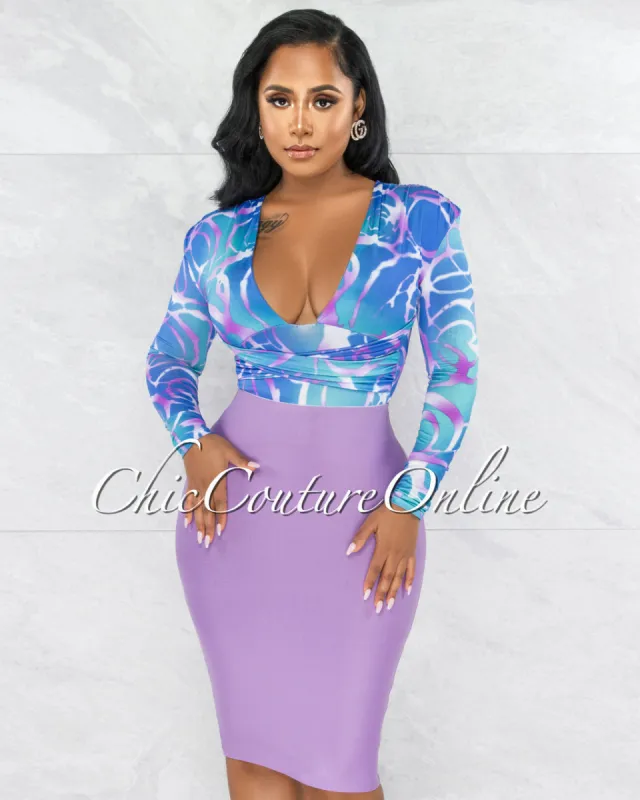 *Joseph Lavender Elastic Bandage Skirt sold by Chic Couture