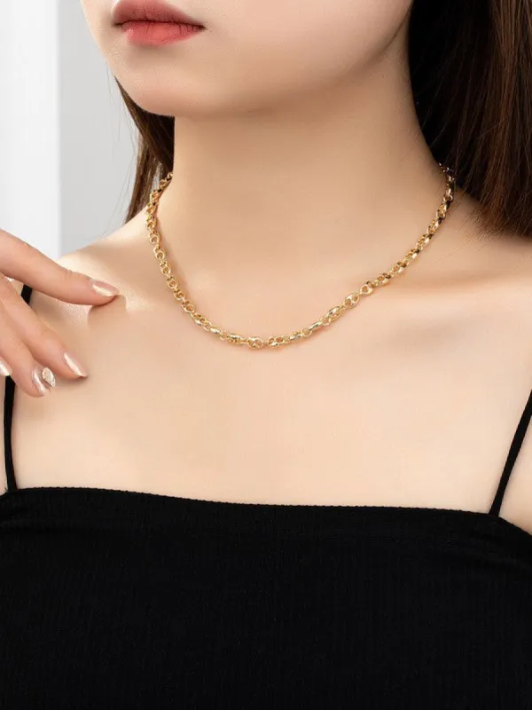 Allan 8mm Brass Marina Chain Necklace sold by Chic Couture