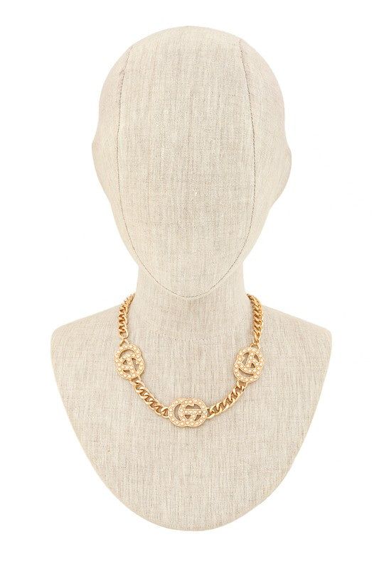 Talia Three GO Rhinestone Accent Necklace Set sold by Chic Couture product image thumbnail 2