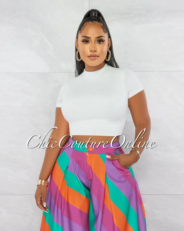 Baxter White Double Lined Crop Top sold by Chic Couture