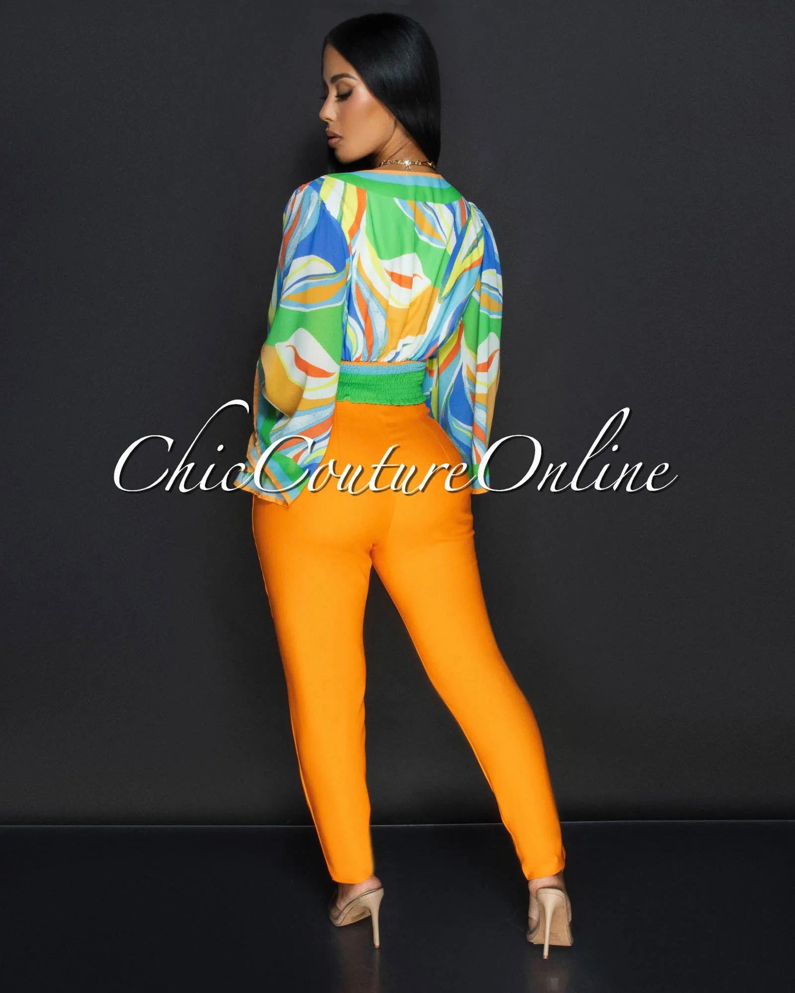 *Avril Tangerine High Waist Skinny Pants sold by Chic Couture product image thumbnail 3
