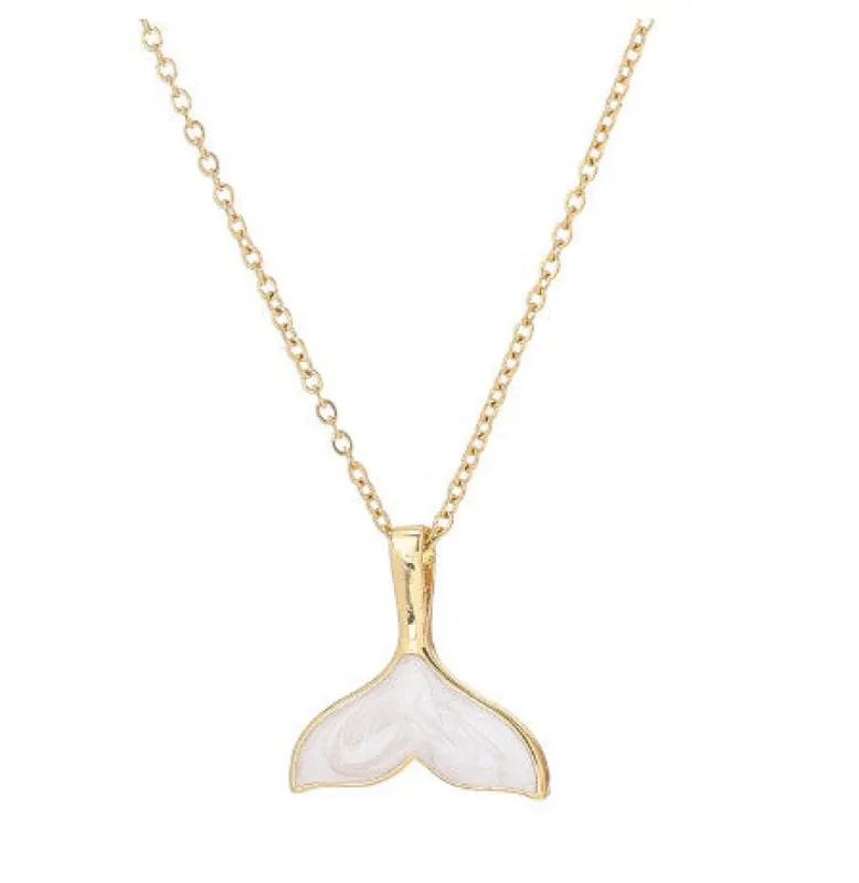 Madelyn Shell Fishtail Pendant Necklace sold by Chic Couture