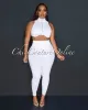 *Kristy Off-White Ribbed Crop Top & Leggings Sculpting Set sold by Chic Couture