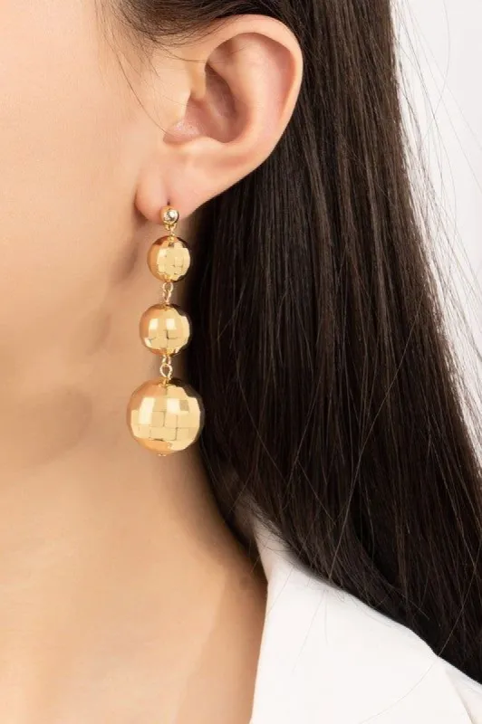 Allie Disco Ball Drop Dangle Earrings sold by Chic Couture