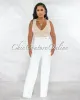 *Faina Off-White Belt High Waist Palazzo Pants sold by Chic Couture
