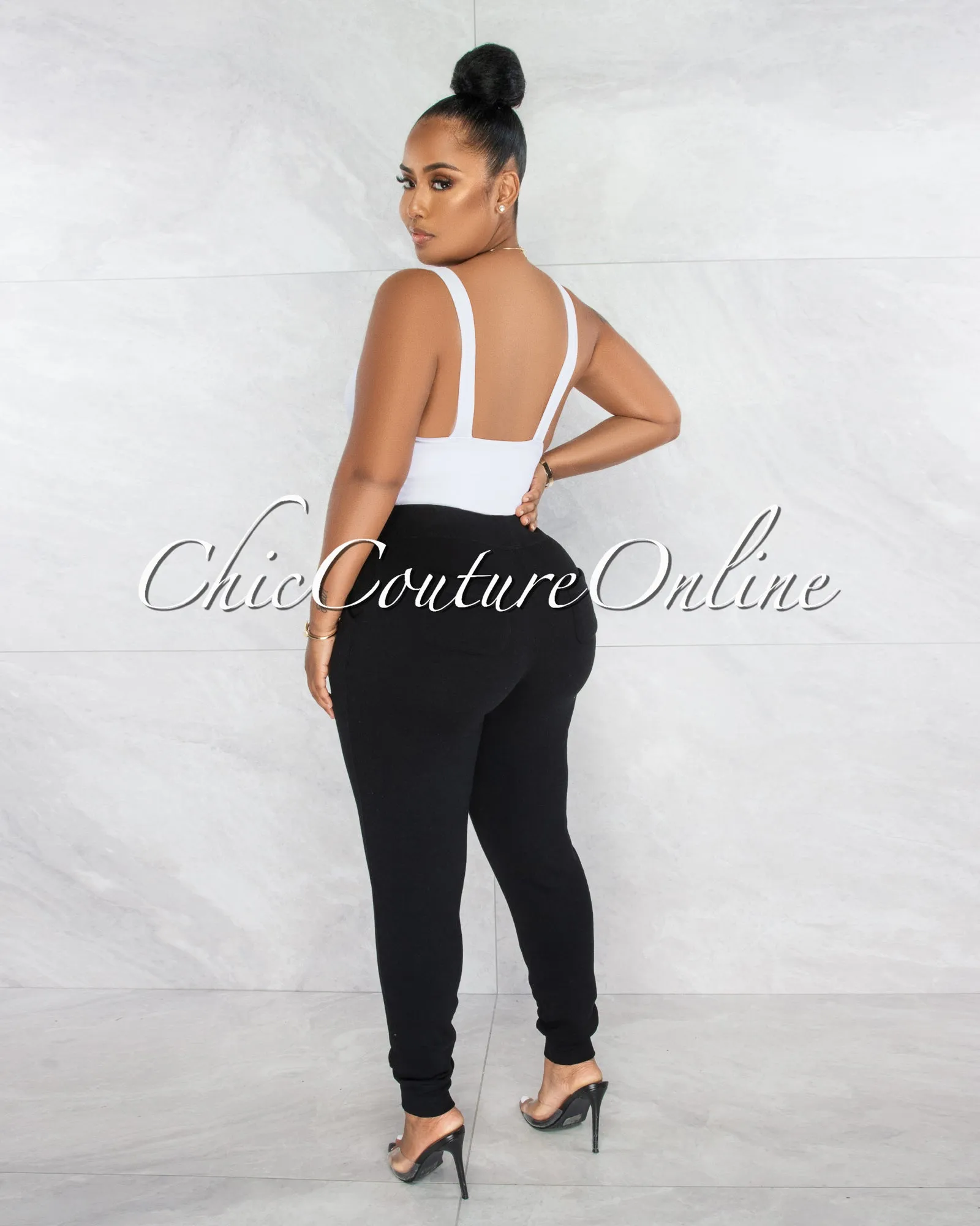 *Danner Black Jogger Sweatpants sold by Chic Couture product image thumbnail 3