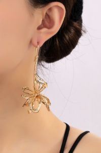 Shashanie Statement Openwork Flower Dangle Earrings sold by Chic Couture