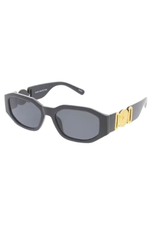 Tyra Black Chunky Retro Sunglasses sold by Chic Couture