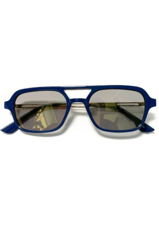Indiya Dark Blue Retro Aviator Sunglasses sold by Chic Couture