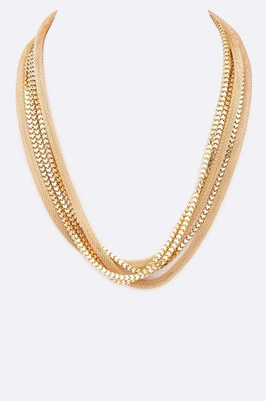 *Koko Mix Chain Layer Collar Necklace sold by Chic Couture