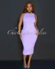 Liona Purple Sleeveless Ribbed Midi Dress sold by Chic Couture