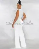 *Brandy Off-White Gold Link Lace-Up Jumpsuit sold by Chic Couture