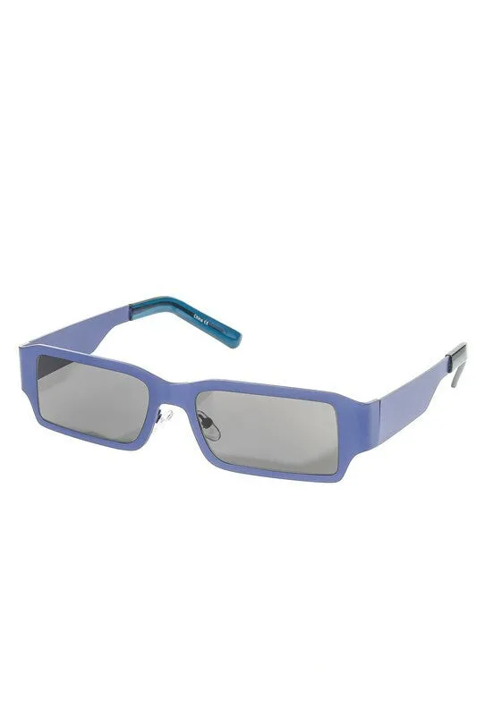 *Neo Blue Retro Rectangle Sunglasses sold by Chic Couture