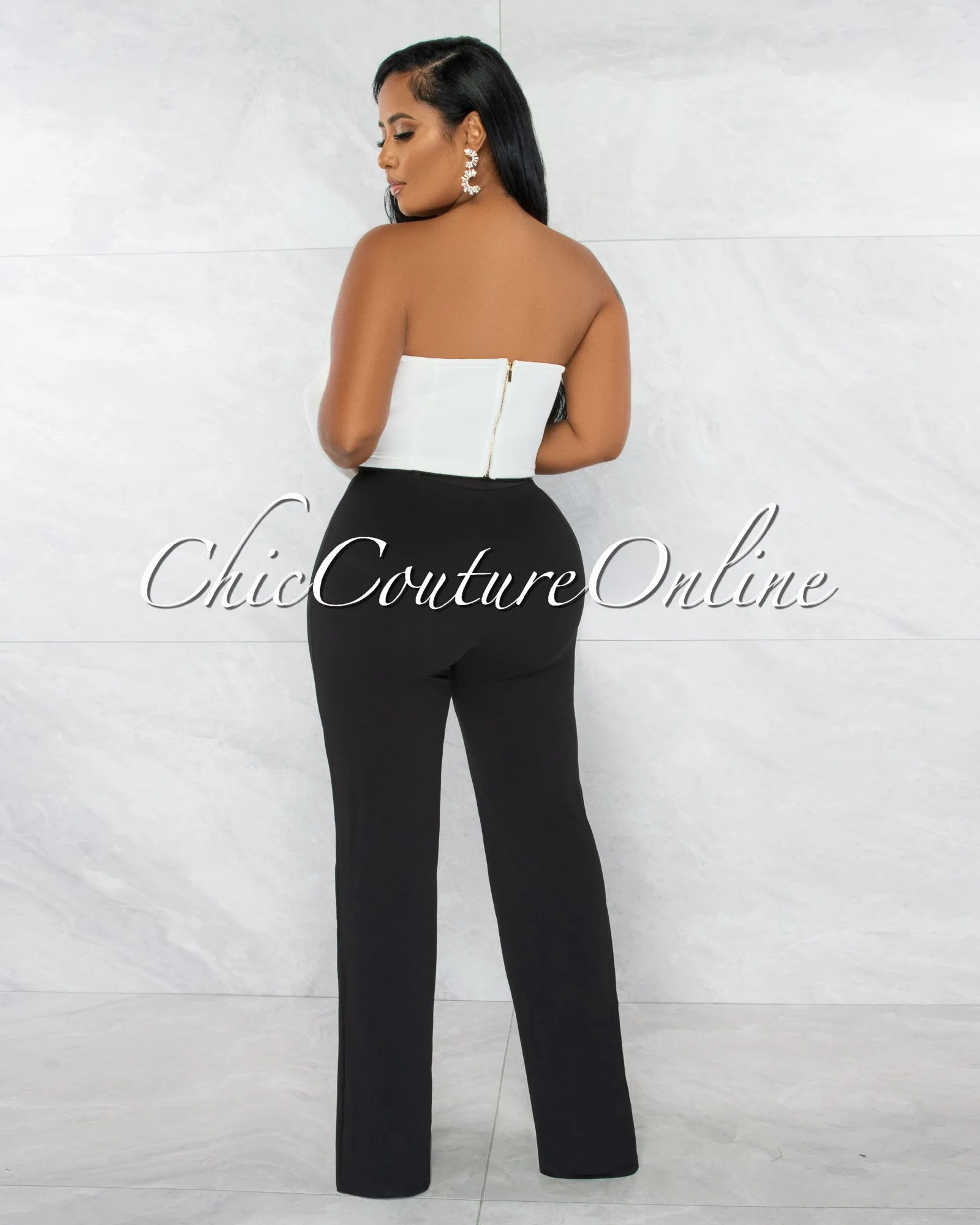 *Faina Black Belt High Waist Palazzo Pants sold by Chic Couture product image thumbnail 3