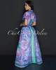 Aramis Purple Multi-Color Flower Top & Maxi Skirt Set sold by Chic Couture