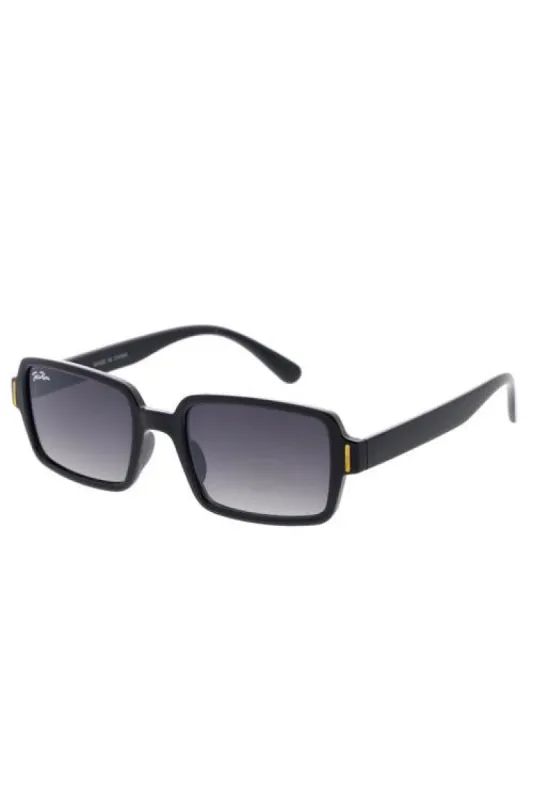 Cassie Black Gradient Rectangular Sunglasses sold by Chic Couture