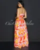 Fayna Tomato Mustard Smocked Top Jumpsuit sold by Chic Couture