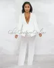 *Alicia Off-White Blazer & Mesh Pearl Pants Set sold by Chic Couture