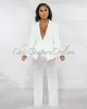 *Alicia Off-White Blazer & Mesh Pearl Pants Set sold by Chic Couture