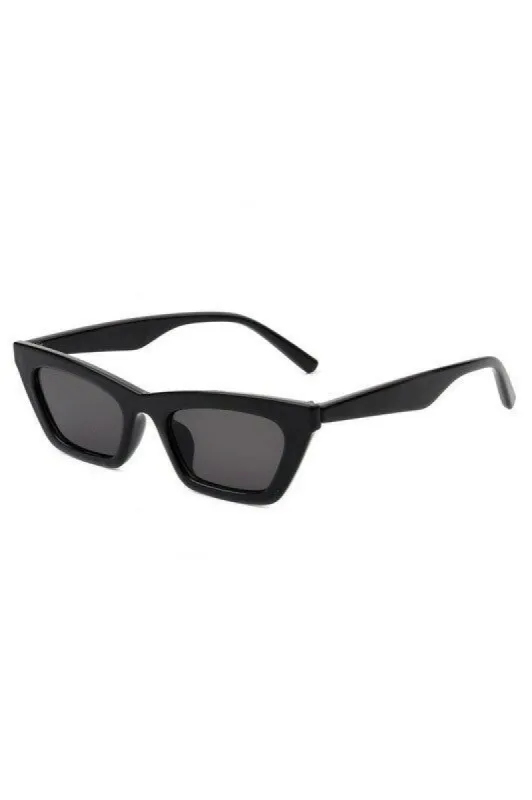 Camilla Black Retro Slim Cat Eye Sunglasses sold by Chic Couture