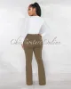 *Burnaby Olive Green Denim Bell Legs Jeans sold by Chic Couture