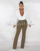 *Burnaby Olive Green Denim Bell Legs Jeans sold by Chic Couture