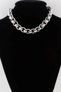 Kaylie Silver Curb Chain Necklace sold by Chic Couture