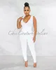 Leonette White Ribbed SCULPTING Crop Top & Leggings Set sold by Chic Couture