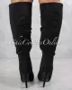 *Vegas Black Faux Suede High Boots sold by Chic Couture
