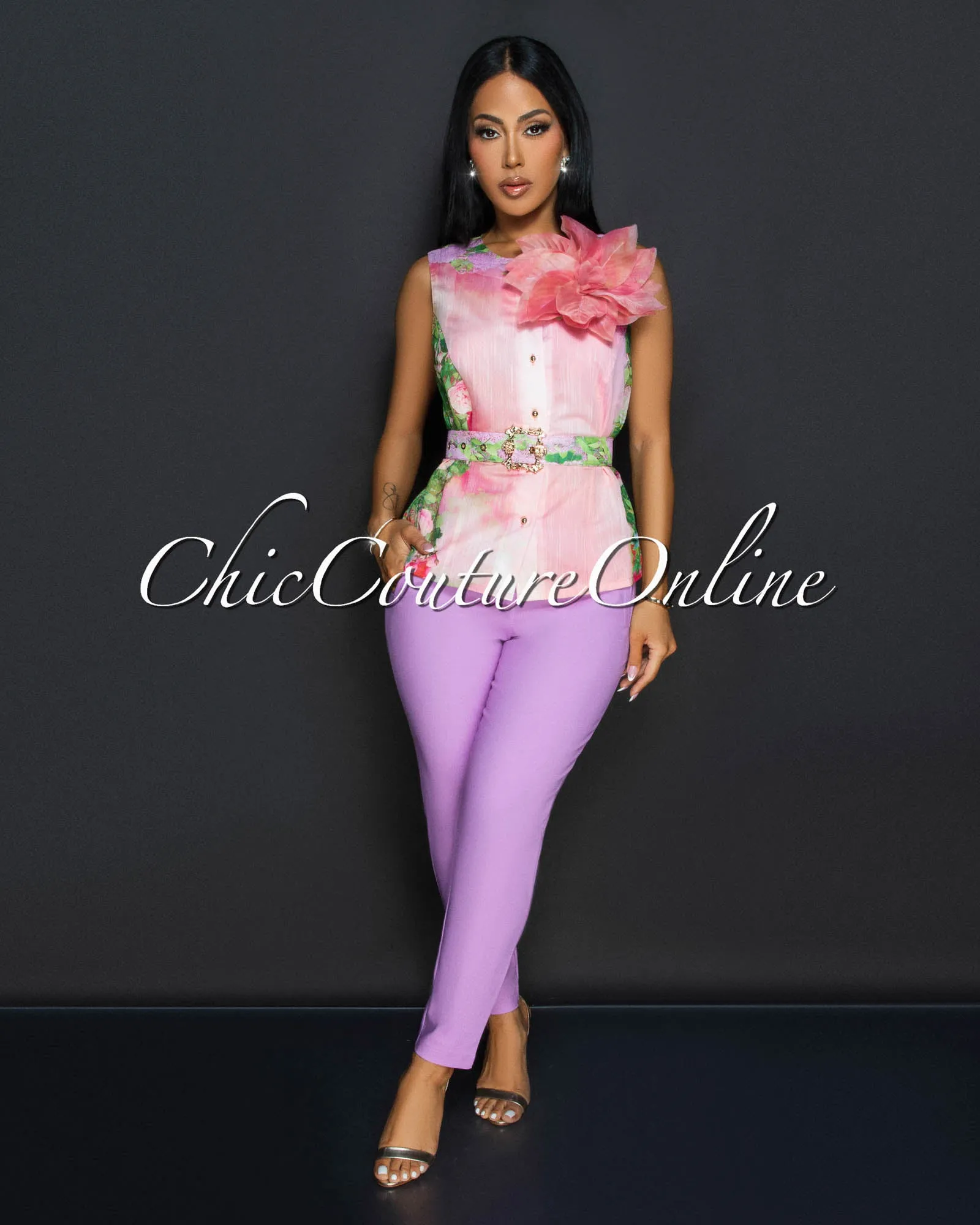 *Avril Lilac High Waist Skinny Pants sold by Chic Couture product image thumbnail 4