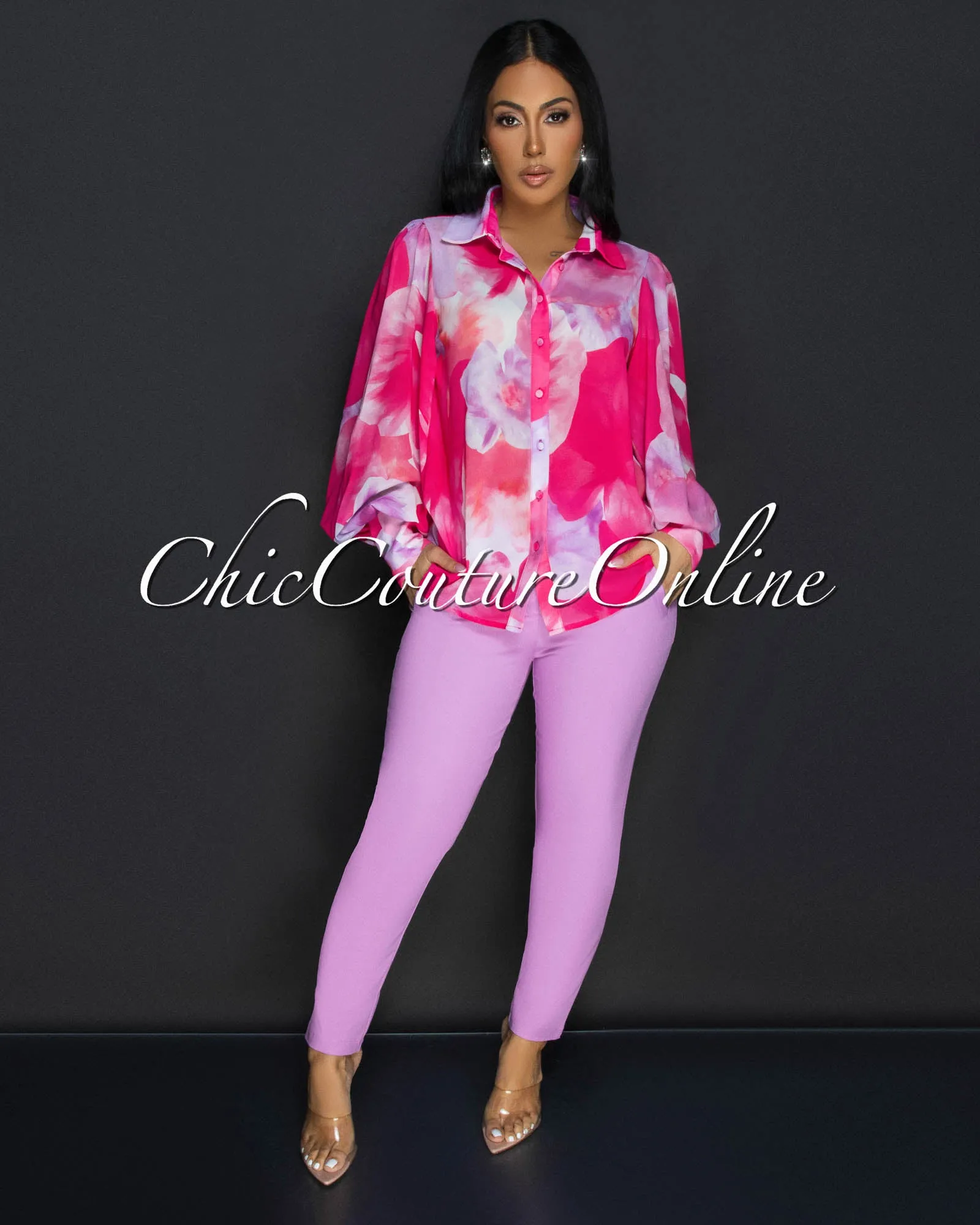 *Avril Lilac High Waist Skinny Pants sold by Chic Couture product image thumbnail 2